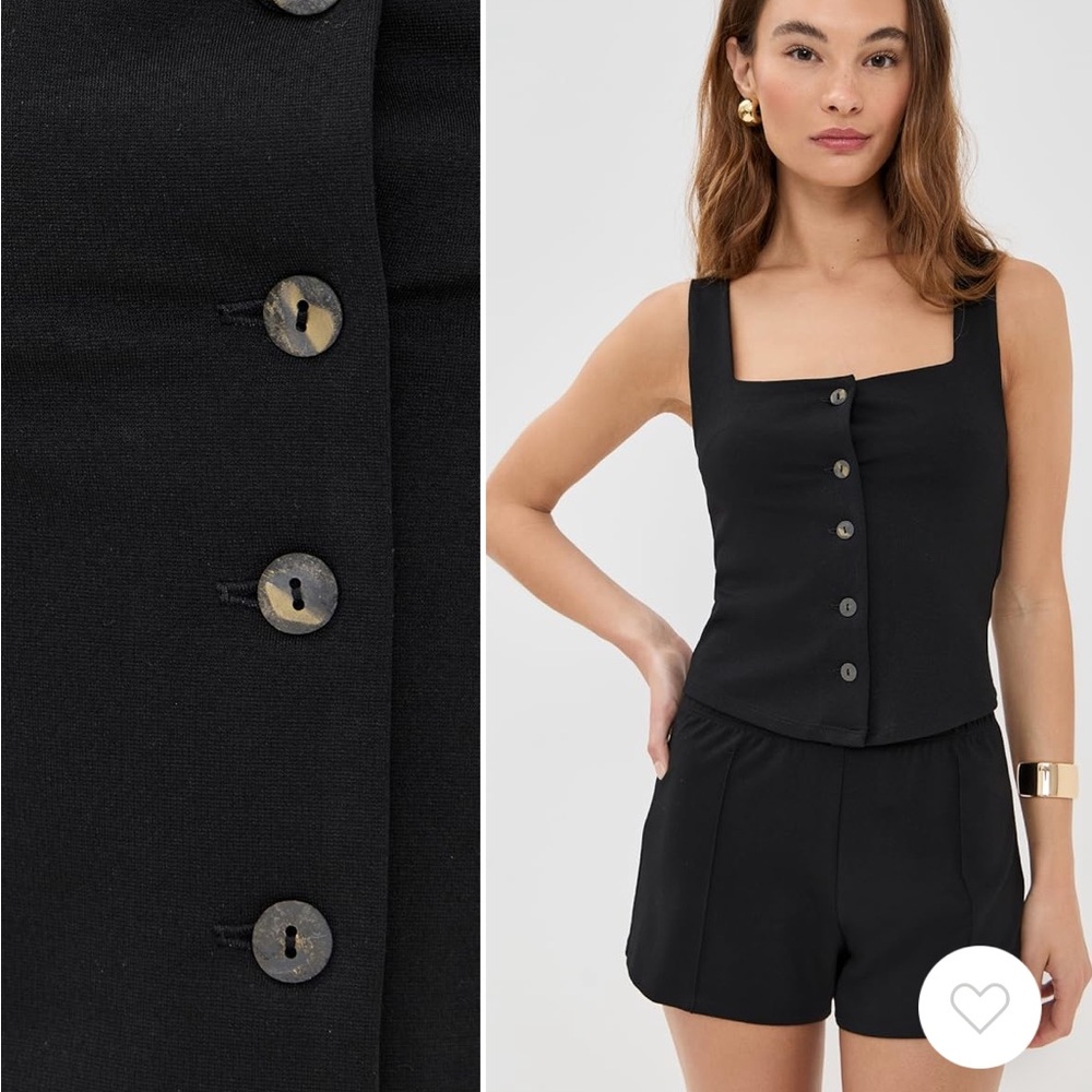 NWOT Le Bop Shopbop Eloise Shorts and Vest Set Medium Black - Picture 3 of 15